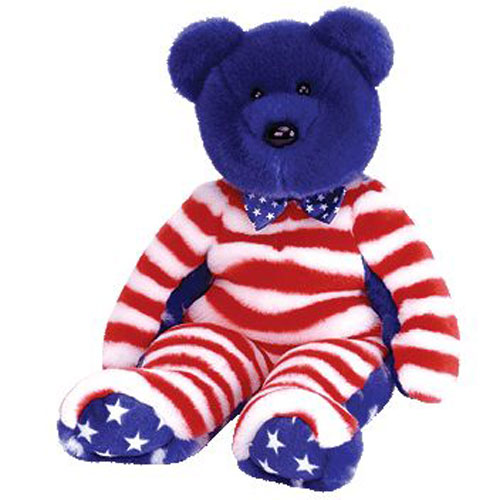 Bear Beanie Baby TY Liberty Bobblehead